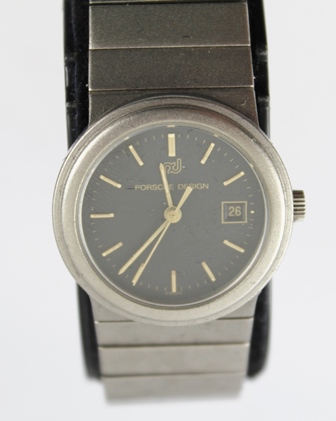 A PAIR OF "PORSCHE" DESIGN TITANIUM WRIST WATCHES, one lady's, one gentleman's, each having black - Image 7 of 9