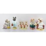 FIVE BESWICK EARTHENWARE BEATRIX POTTER FIGURES, to include "Little Pig Robinson Spying", "Pig-Wig",