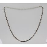 AN ITALIAN 9CT WHITE GOLD NECKLACE, 10g