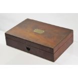 AN EARLY 20TH CENTURY MAHOGANY CASE OF DRAUGHTSMAN'S EQUIPMENT, to include pairs of compasses,