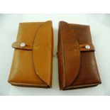 TWO EARLY 20TH CENTURY SWISS LEATHER CARTRIDGE POUCHES