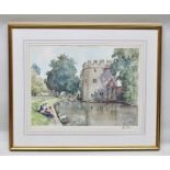 AFTER ERIC RICHARD STURGEON (1920-1999) "The Bishop's Palace, Wells", a colour Print, signed in