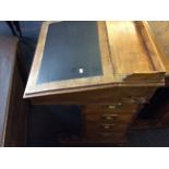 A Davenport writing desk with side drawers