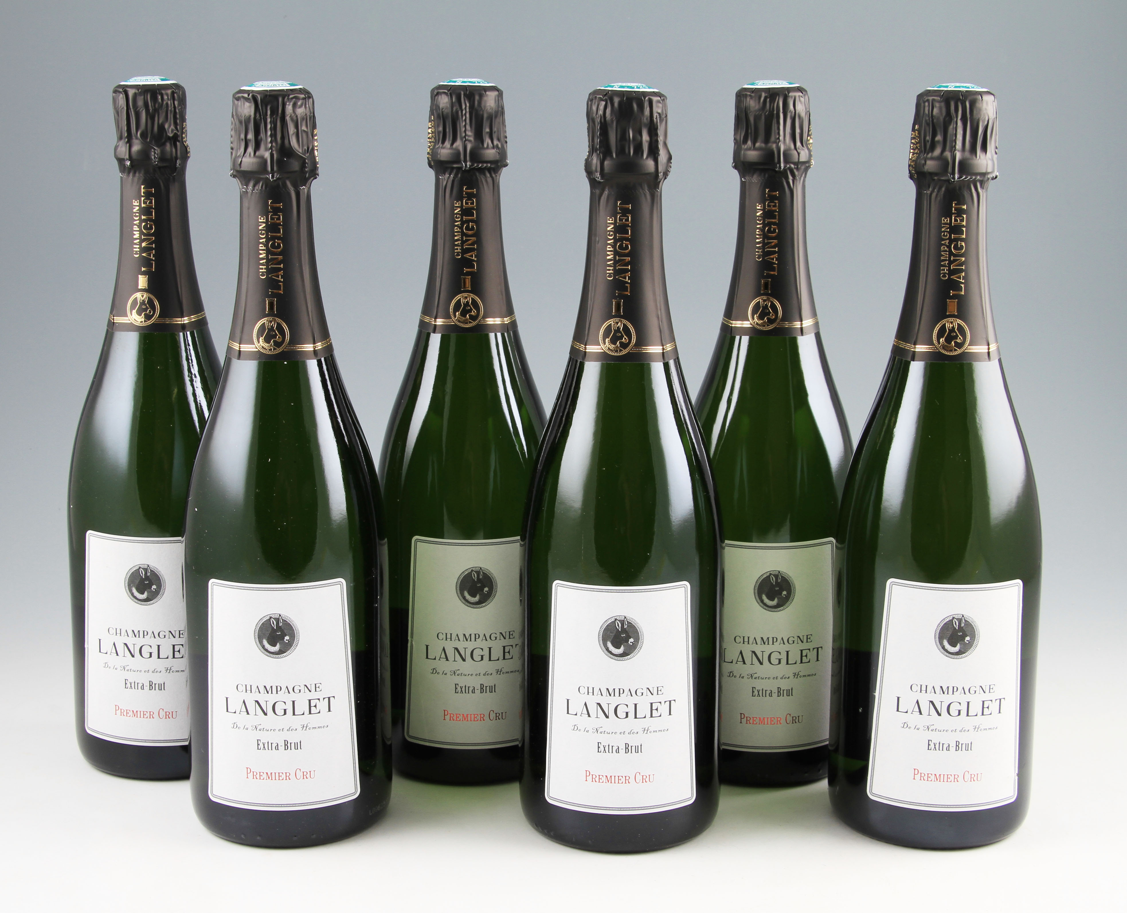 *Champagne Langlet Premier Cru Extra Brut. 6 bottles. France