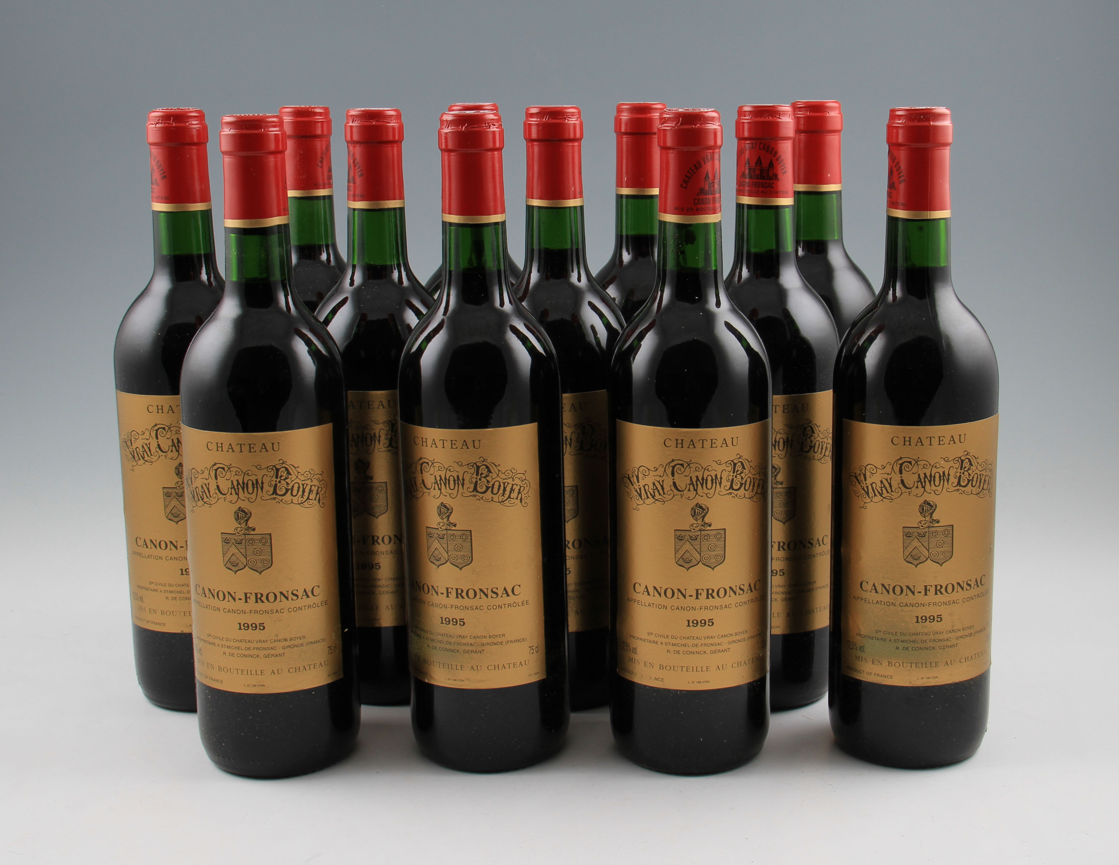 Chateau Vray Canon Boyer Canon Fronsac 1995. 12 bottles. Excellent label & capsule, fill level