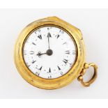 A Regency gilt metal George Clarke, London, key wind verge movement pair cased pocket watch, the