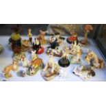 A collection of assorted animal and bird ornaments including Border Fine Arts, Wade etc.