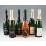 *Champagne Bergere Tasting case. 6 bottles. 1 each of Champagne Selection, Rose, Blanc de Blancs,