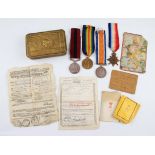 A WW1 DCM distinguished conduct medal and trio group to 70102 Sjt. B Boardman R.A., comprising of