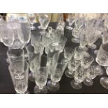 A quantity of cut glass ware.