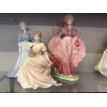 Three Coalport ladies to include 'Rosalie - Millennium Collection 2000.