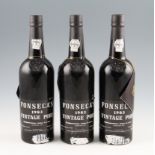 Fonseca Vintage Port 1983. Excellent labels & capsules. 3 bottles.