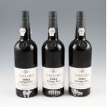 Taylor's Vintage Port 1983. Excellent labels & capsules. 3 bottles.