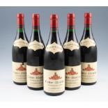 Cote Rotie 1983 M. Chapoutier. 5 bottles. Excellent levels, labels & capsules.