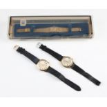 A ladies Bulova Accutron wrist watch in box, together with two gents Bulova Accutron wrist