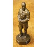 A hollow cast bronze figure of Adolf Hitler in uniform, unmarked.