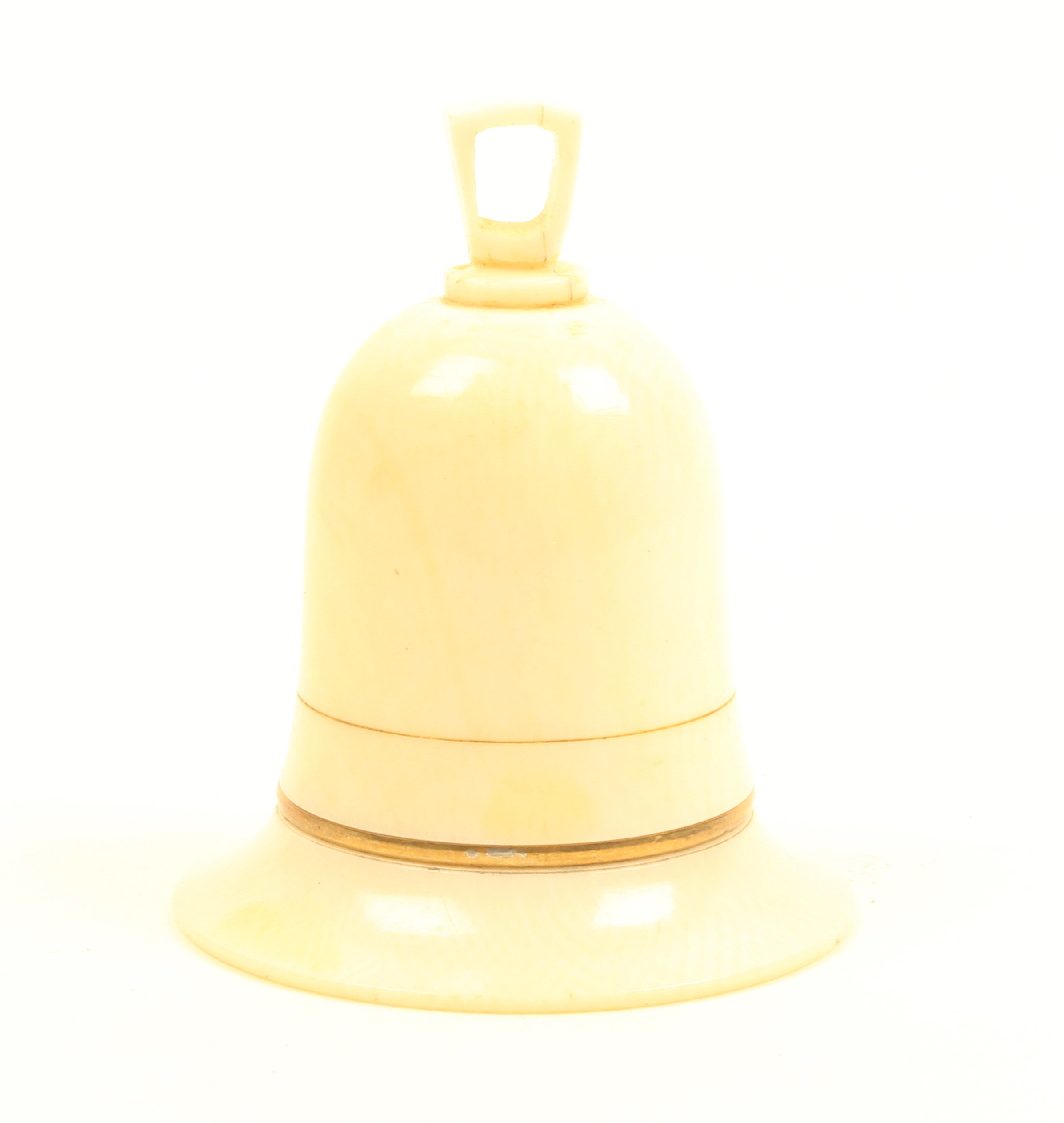 A 19th Century combination gold thimble and scent bottle in ivory case, the plain thimble with - Image 2 of 2