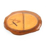 An early 19th Century Scottish oval root wood snuff box, the base in domed natural burr, the oval