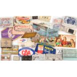A collection of needle books and pin boxes comprising larger format card needle and mending books