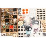 A collection of Victorian and later buttons in various materials including some sets (qty) (From the
