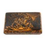 A fine early 19th Century Scottish pen work snuff box of rectangular form by ñG Sliman, Catrineî the