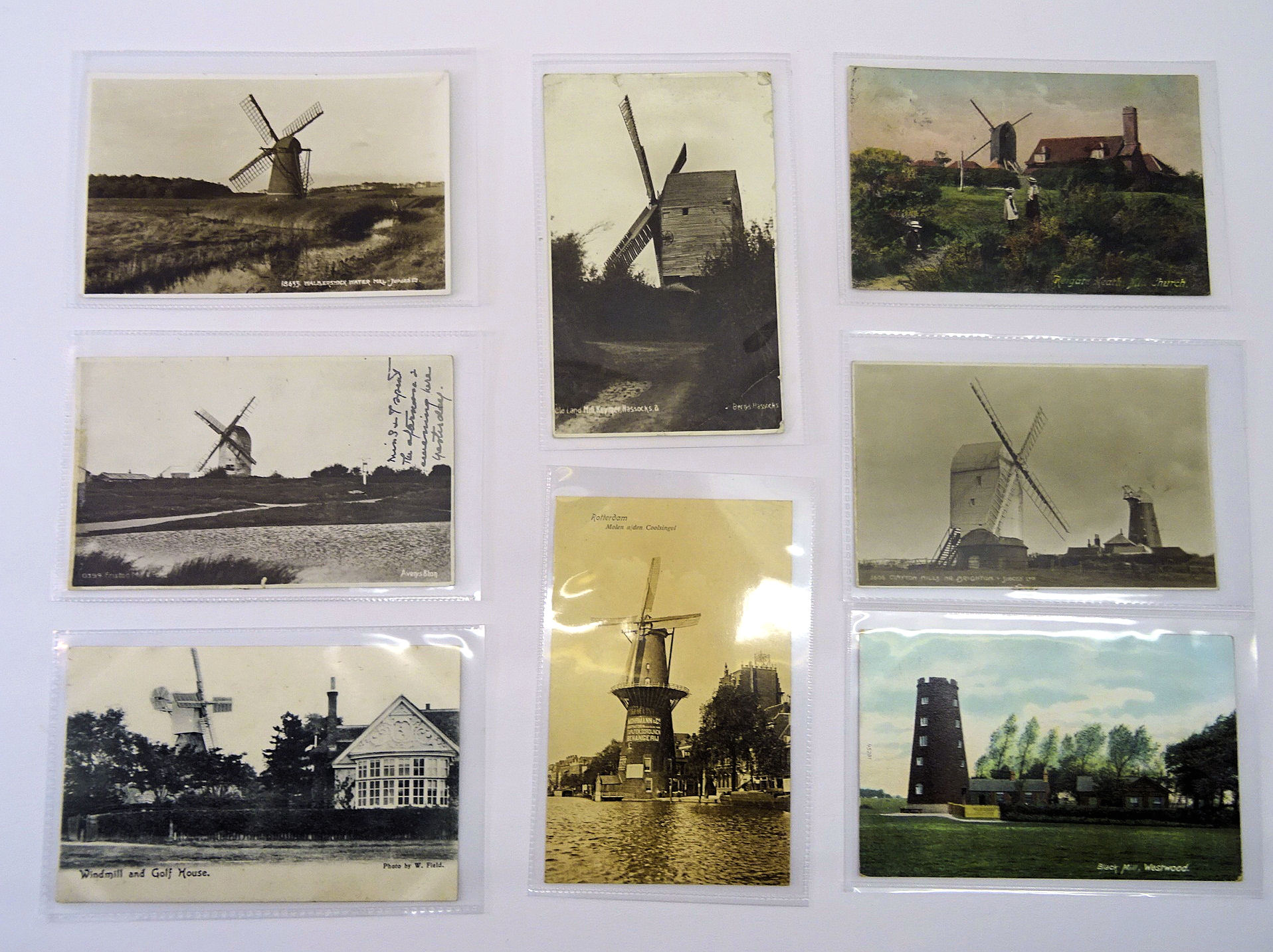 A collection of thirty five Vintage Postcards depicting windmills.
