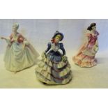 A Royal Doulton figure 'Hannah' HN3655, another 'Diana' HN3266 and another 'Amy' HN3854.
