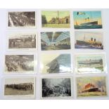 Approximately thirty Vintage Railway and Shipping Postcards, including the railway disaster near