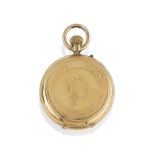 OROLOGIO DA TASCA A REMONTOIR IN ORO KEY-LESS GOLD POCKET WATCH