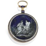 OROLOGIO DA TASCA FRANCESE CON SMALTI FRENCH KEY-WINDING ENAMEL POCKET WATCH