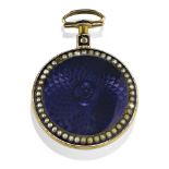 OROLOGIO DA TASCA INGLESE A CHIAVETTA CON SMALTO ENGLISH KEY-WINDING ENAMELED POCKET WATCH