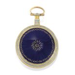 OROLOGIO DA TASCA INGLESE A CHIAVETTA CON SMALTI ENGLISH KEY-WINDING ENAMELED POCKET WATCH