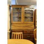 Walnut bureau bookcase