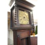 Oak long case clock