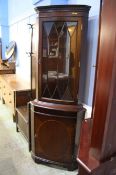 Mahogany corner cabinet