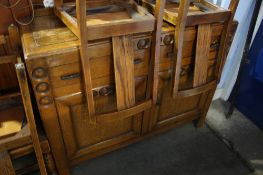 Oak sideboard and 4 chairs