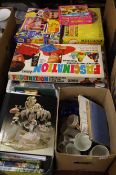 2 Boxes of assorted and quantity of toys and games