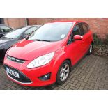 A red Ford Focus C-MAX, 1.6, 2012, petrol, mileage