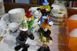 4 Murano clowns