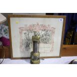 Miners lamp and WW1 discharge papers