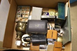 Box including pipes, hip flask etc.