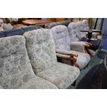 2 Floral sofas and 2 armchairs