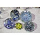 5 Glass paper weights