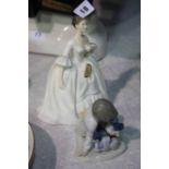 Royal Doulton figure and a Nao figure