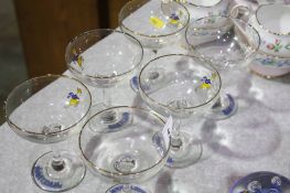 6 Babycham glasses