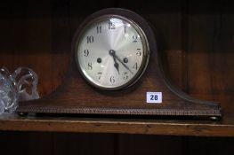 Oak cased mantle clock