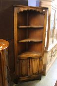 Oak corner cabinet