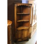 Oak corner cabinet