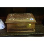 Carved hardwood jewellery box