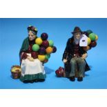 A Royal Doulton 'Balloon Seller' and 'Balloon Man'